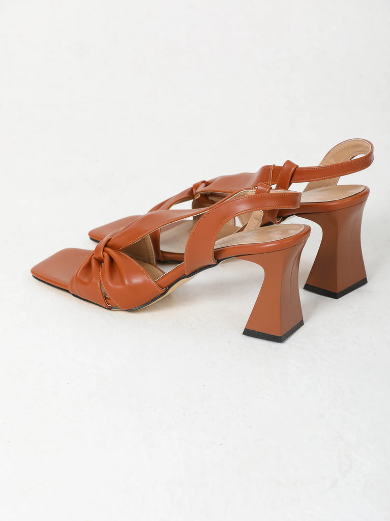 brown block heels sandals