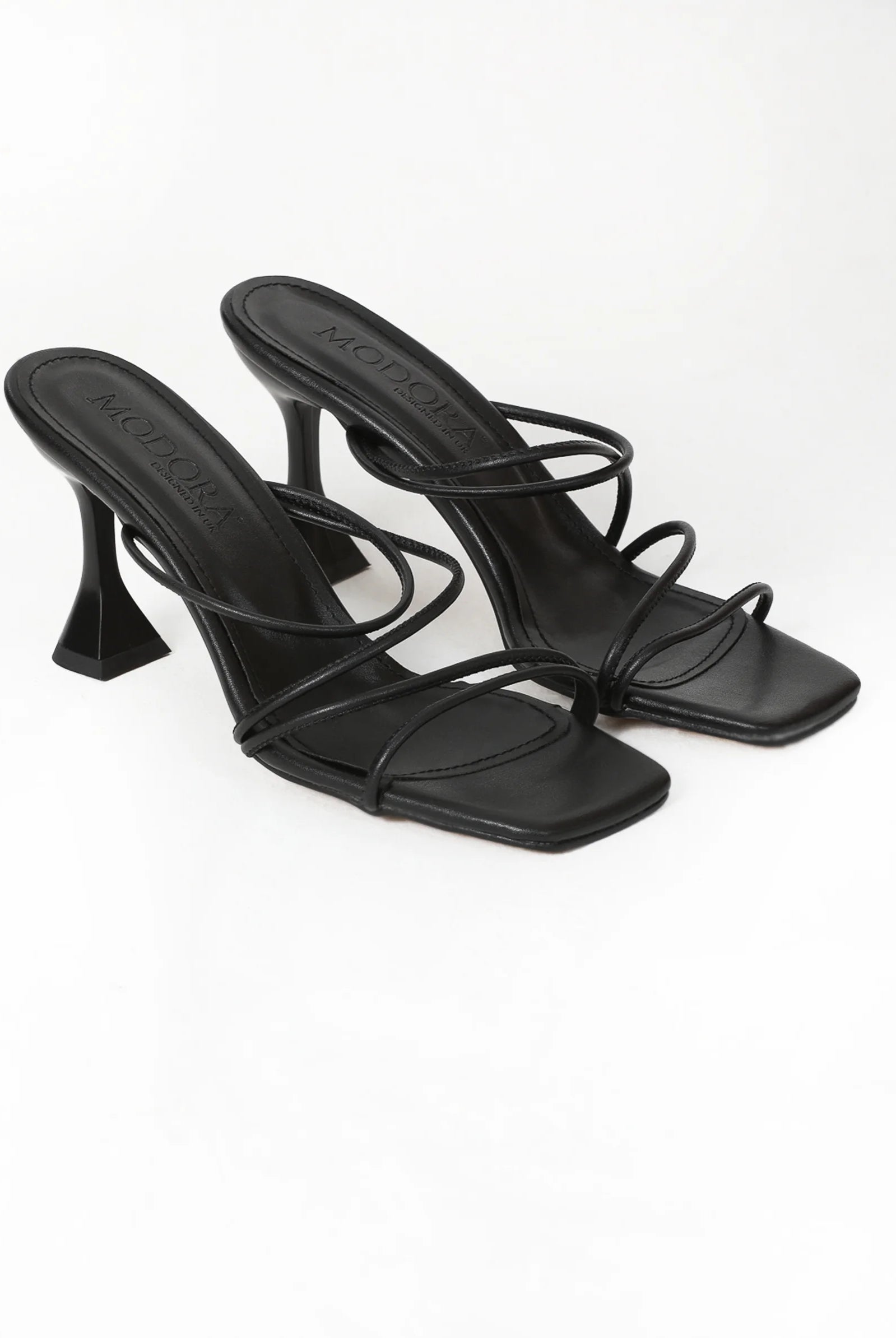 strappy black heels uk