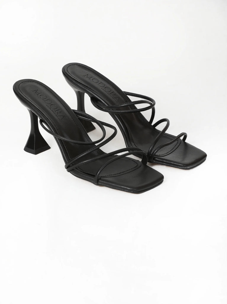 strappy black heels uk
