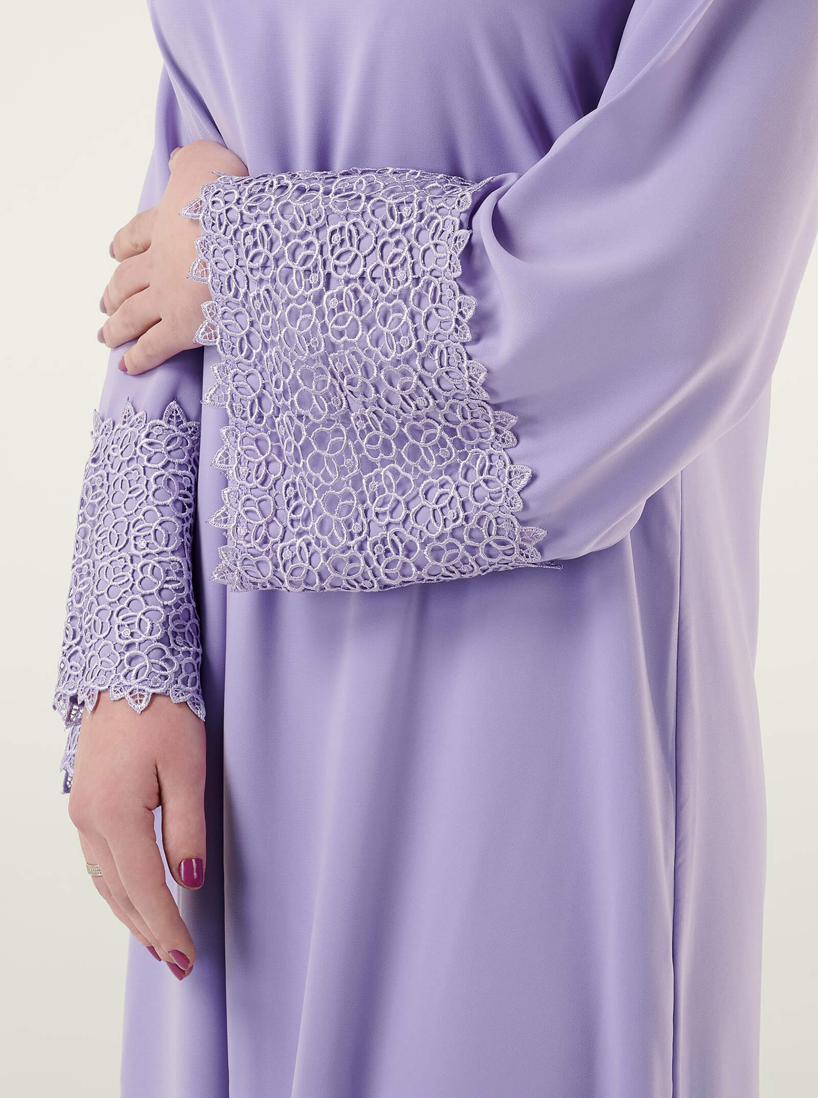 Lilac Embroidered Maxi Dress