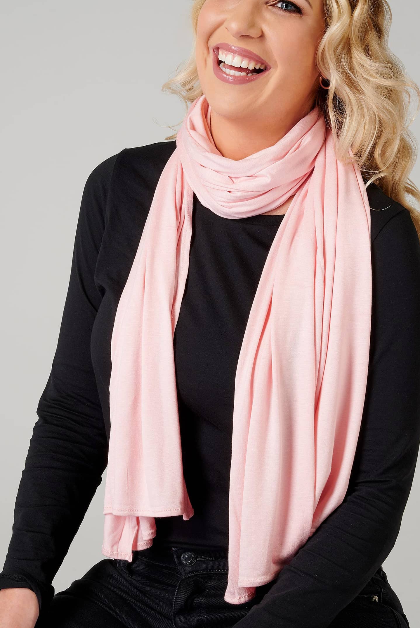 pink jersey scarf