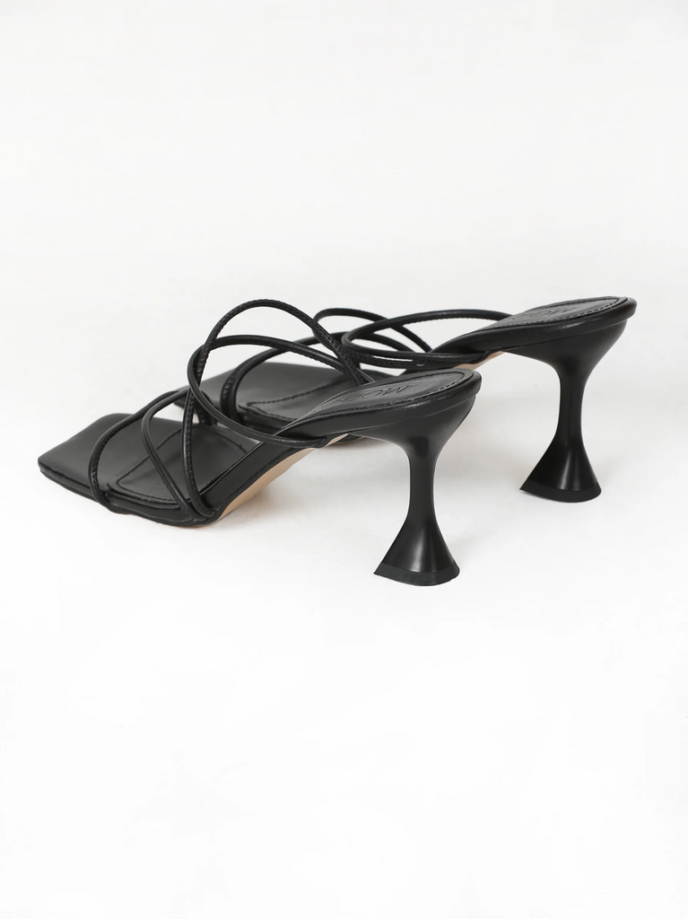 strappy black heels