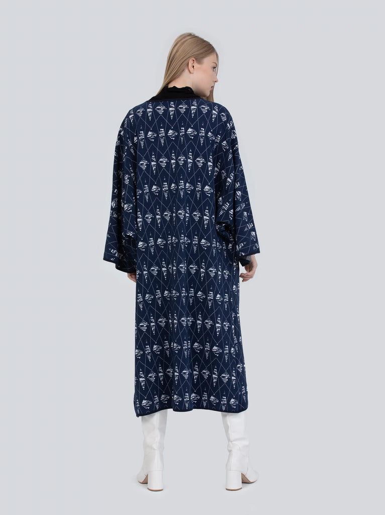 blue kimono jacket