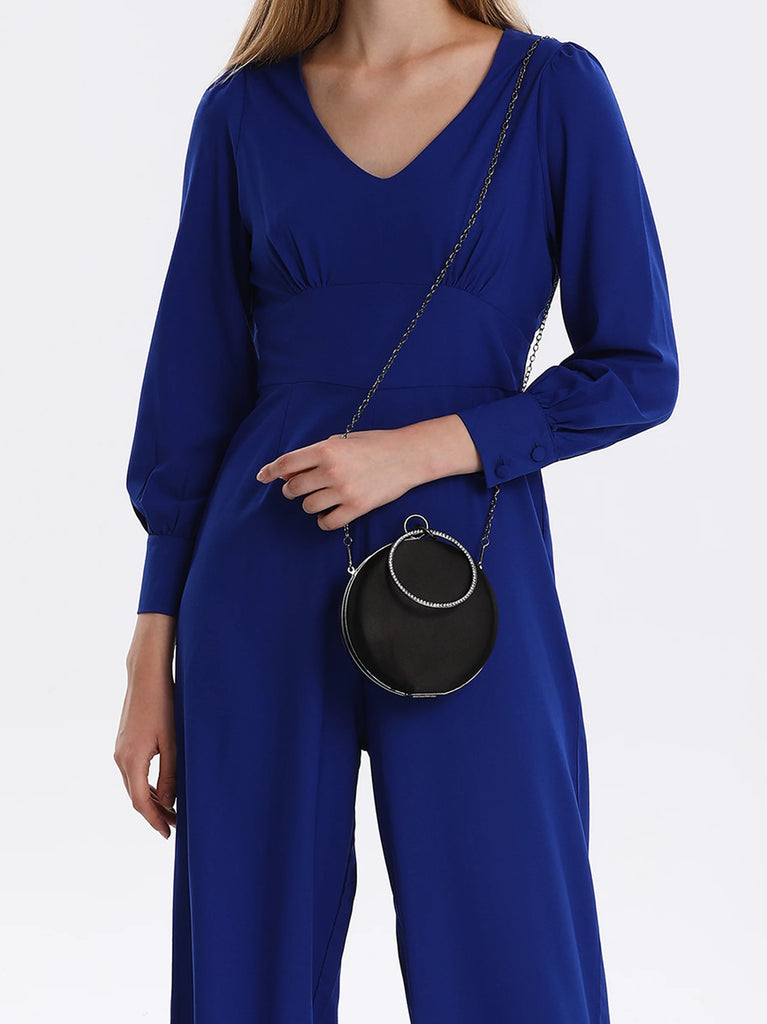 metal handle clutch bag