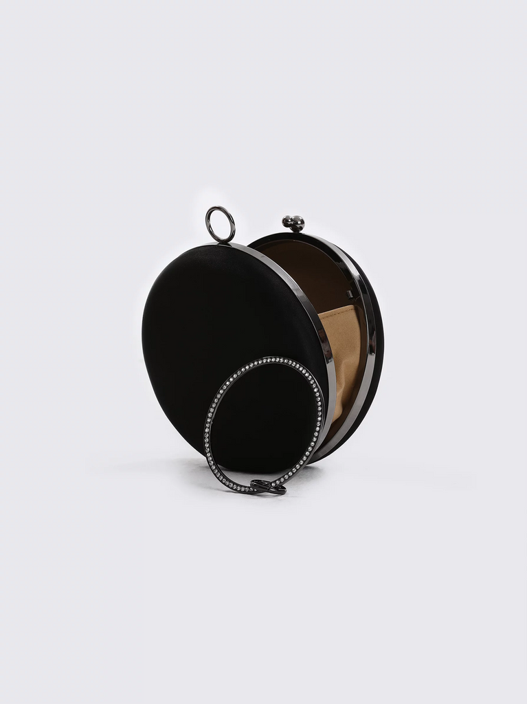 black satin clutch bag uk
