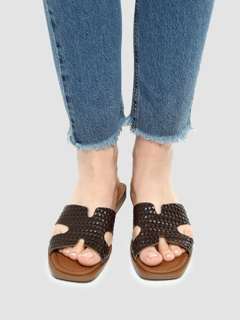 braided brown sandals womens