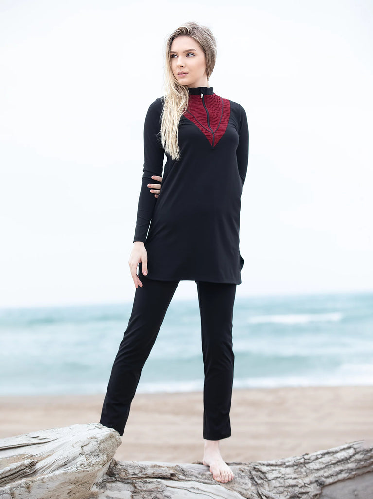 burgundy burkini