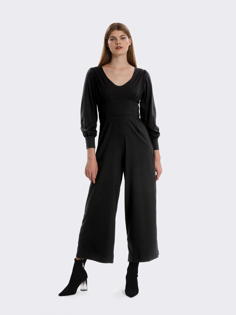 black wideleg jumpsuit