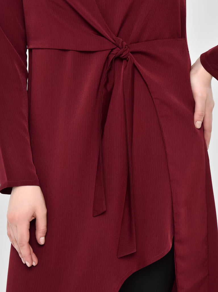 burgundy tunic dress uk