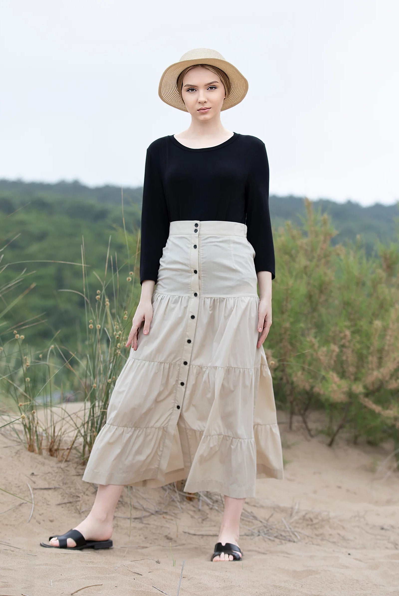 Long white linen skirt uk outlet