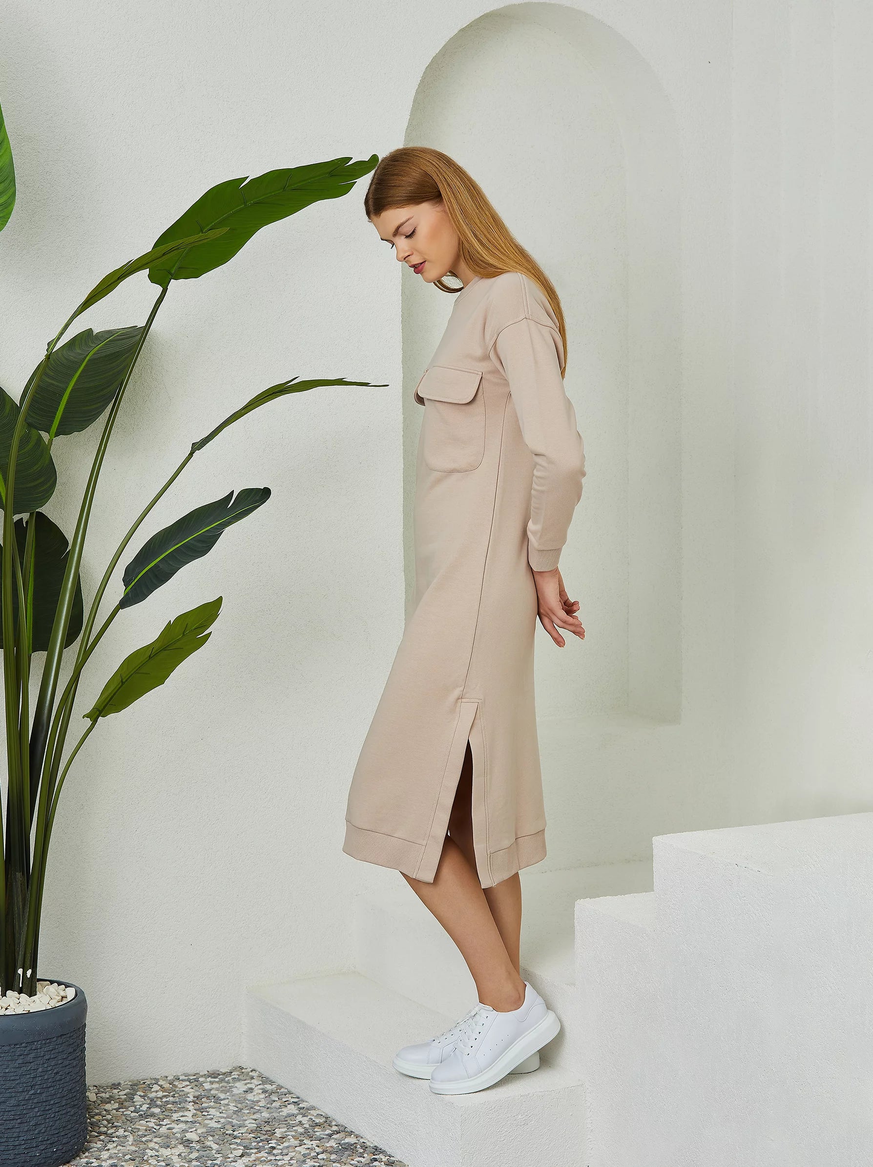 oversized sweat dress for women