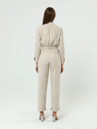 Ecru Jumpsuits Linen Blend