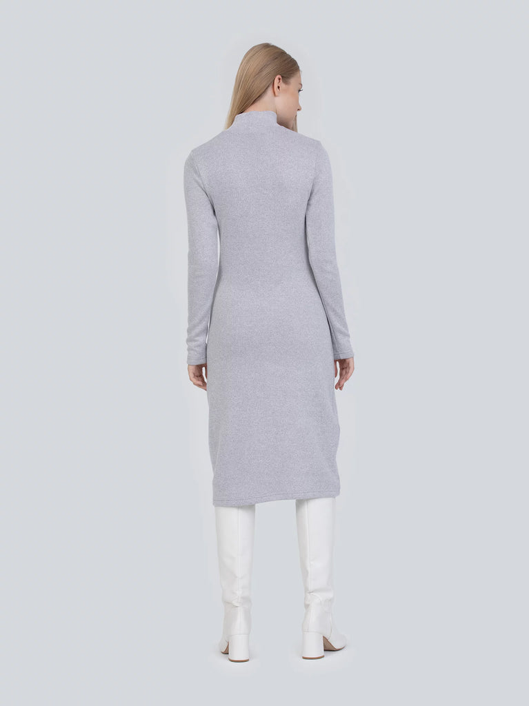 grey midi dress