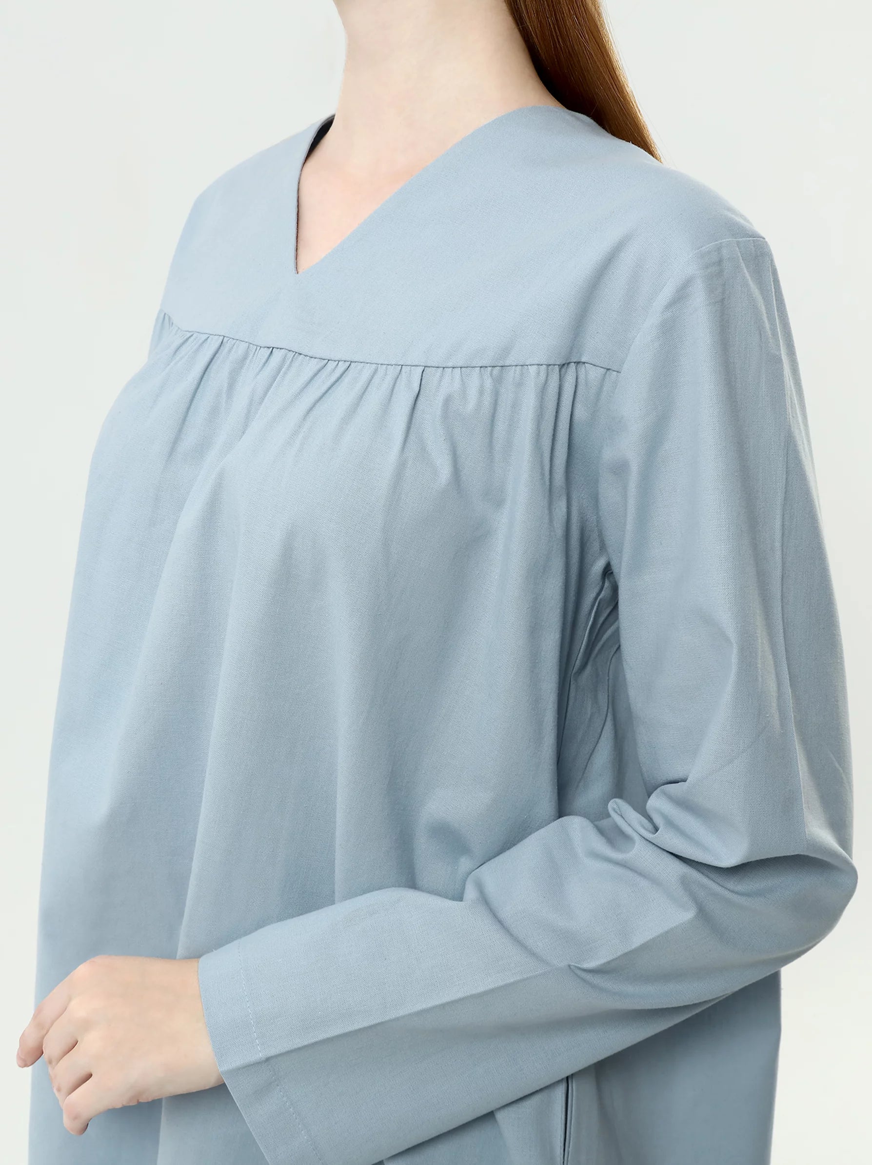 light blue top long sleeve