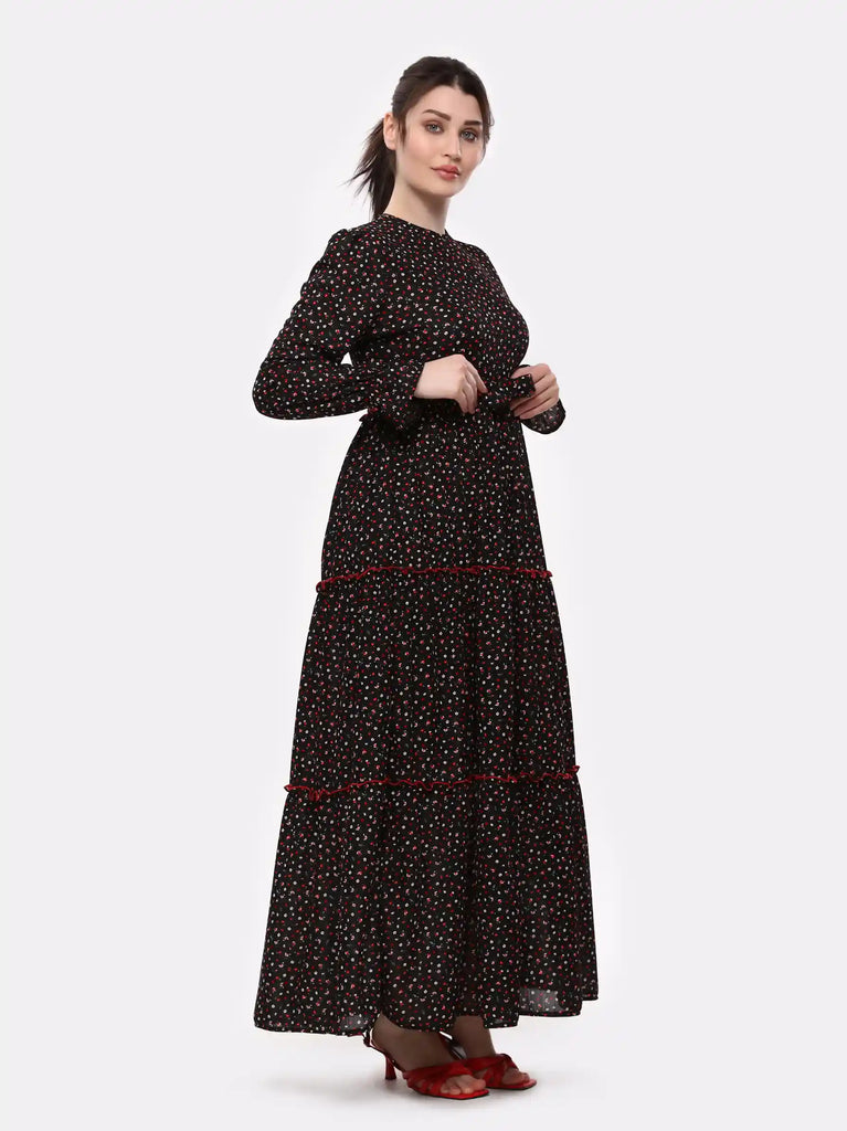black floral dress