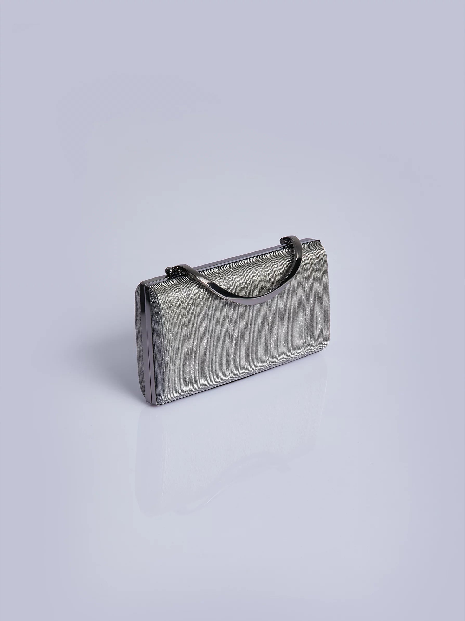 Grey sparkly clutch bag hotsell