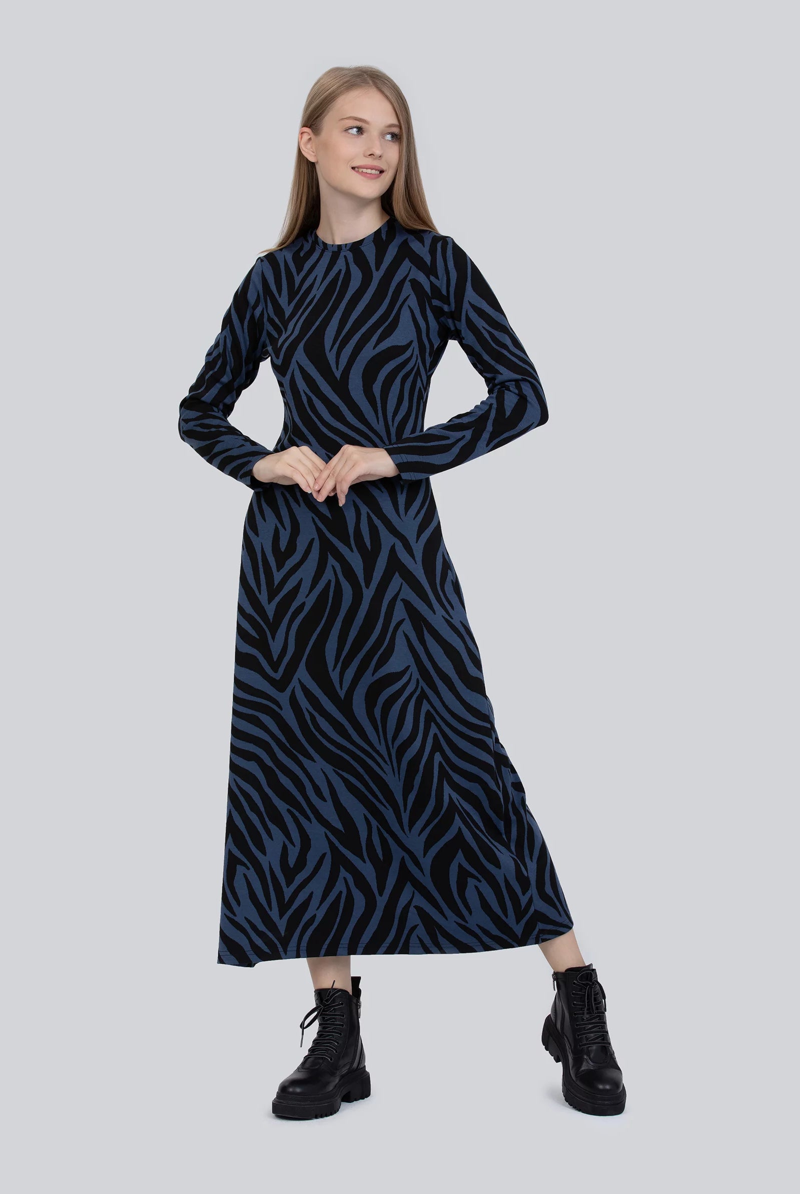 long sleeve midi dress uk Red Long Sleeve A-Line Penni Midi Dress