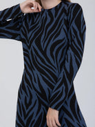 black zebra print dress