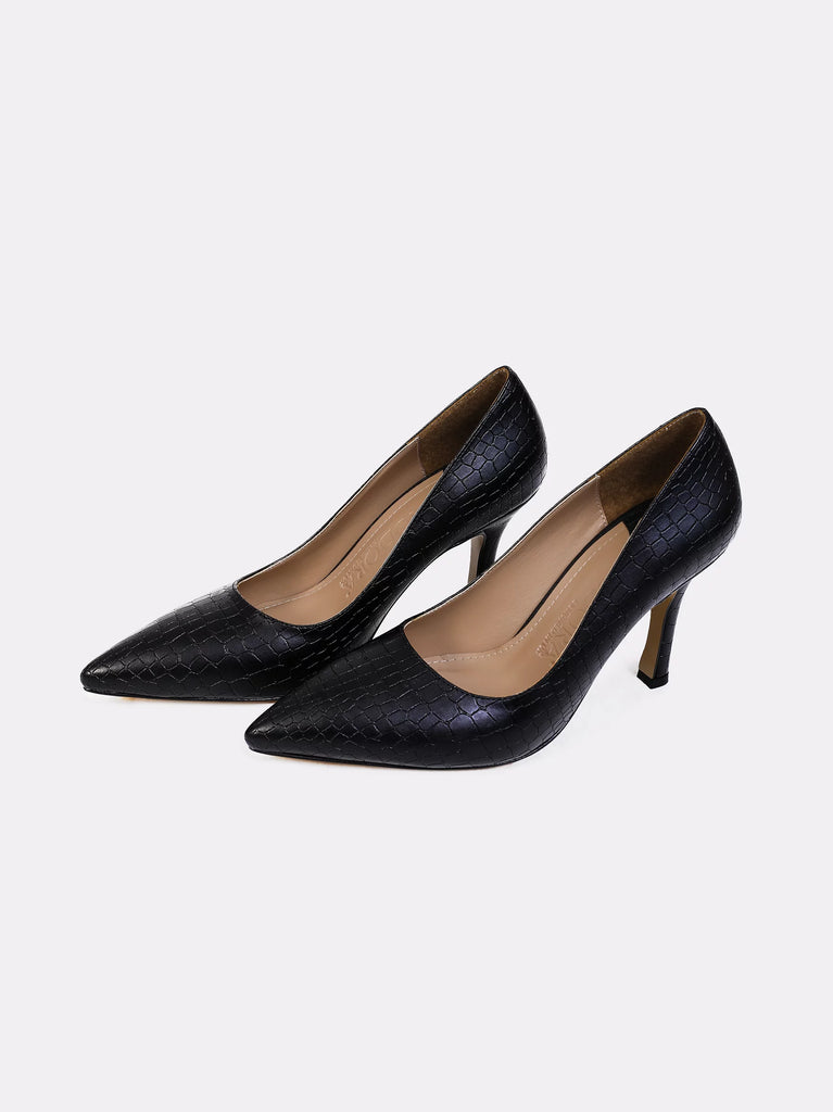 black court heel shoes