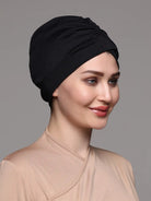 navy turban swim cap