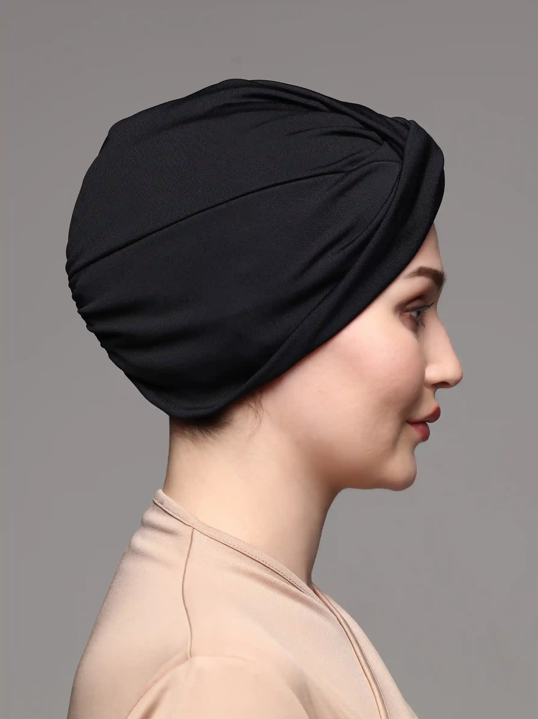 navy swim turban