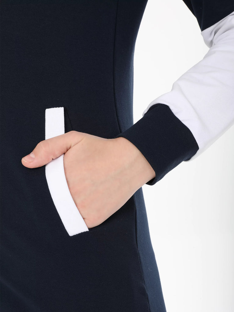 shop navy hooded tracktop 