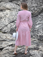 shop women's pink striped dresses