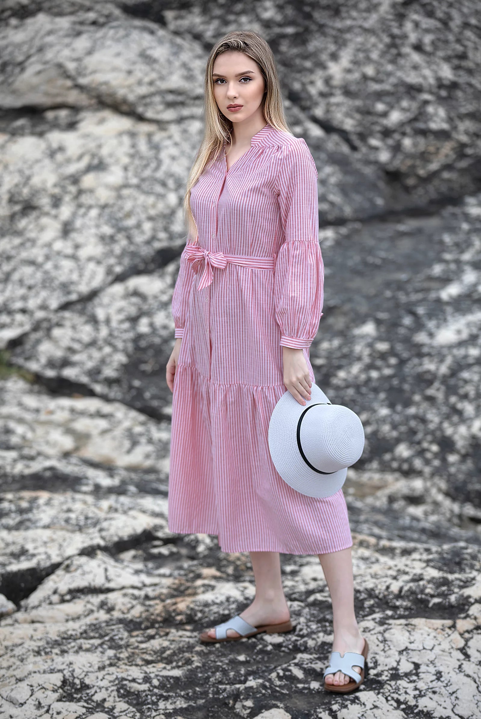 long shirt dress uk Green Broderie Anglaise Long Shirt Dress with Pockets