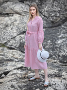 pink stripe dress