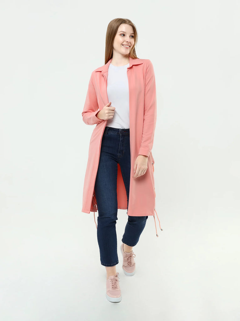 peach pink casual jacket