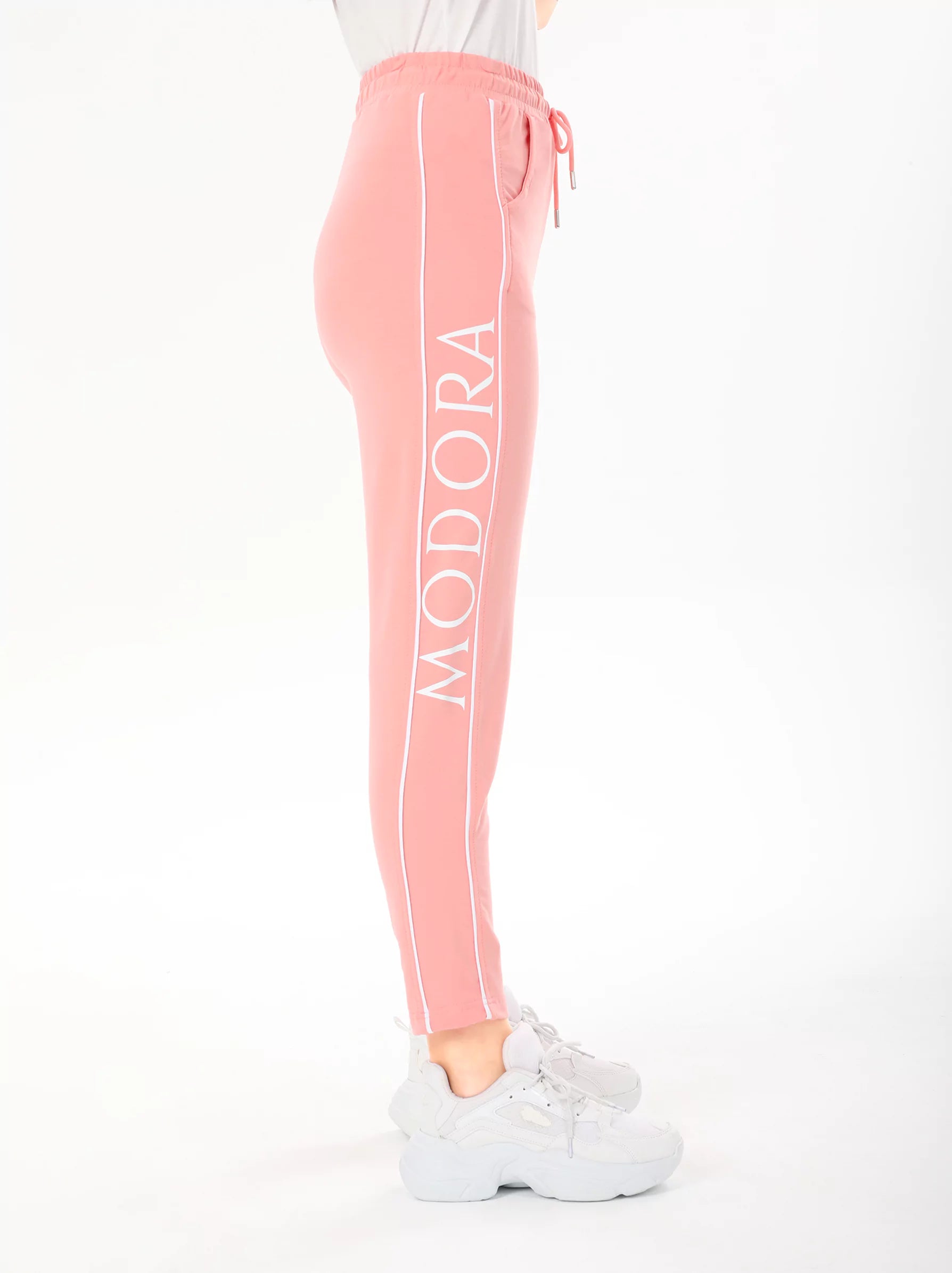 Peachy Pink Longline Sweatpant UK Women Peach Sweatpant Modora UK