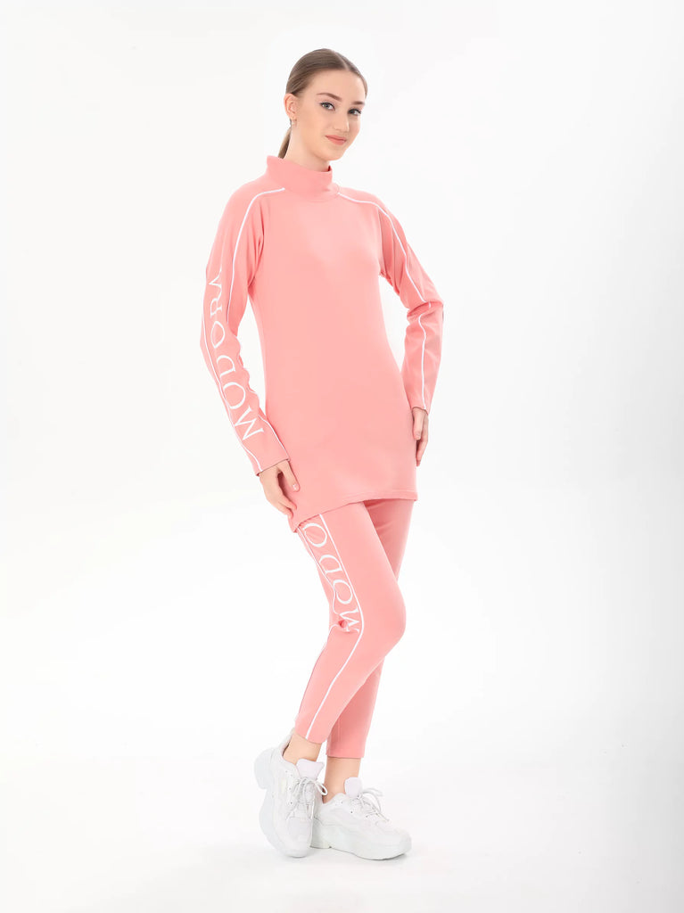 peach sweatshirt