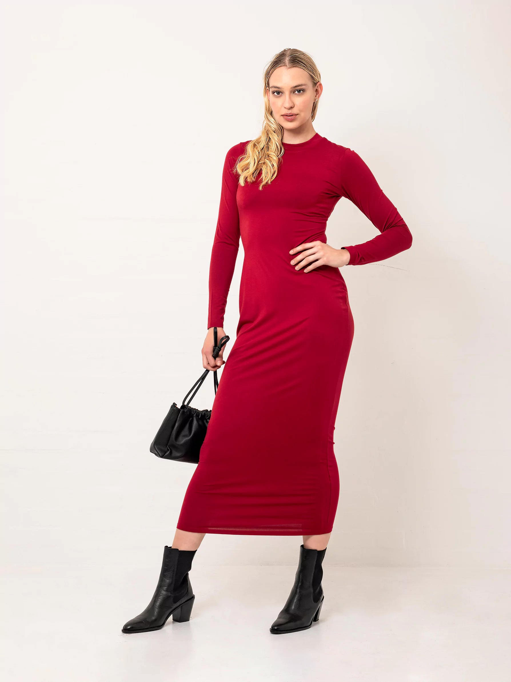 Buy Red Bodycon Dress for Women Red Jersey Bodycon Dress UK Modora UK