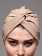 beige knot turban uk