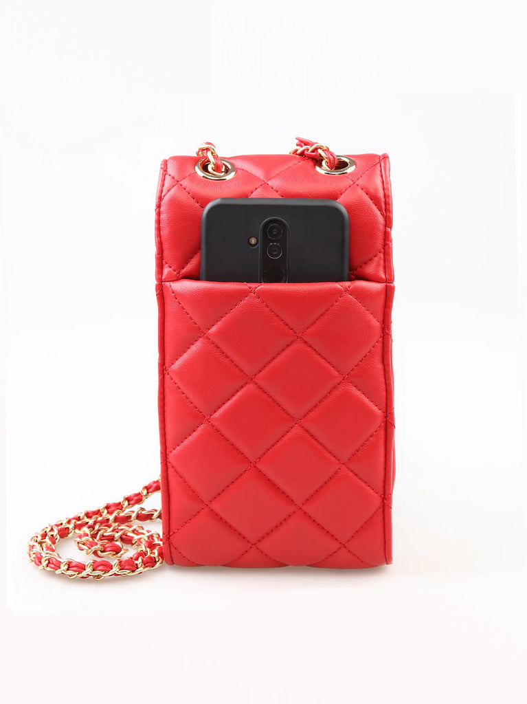 women's red cross body bags