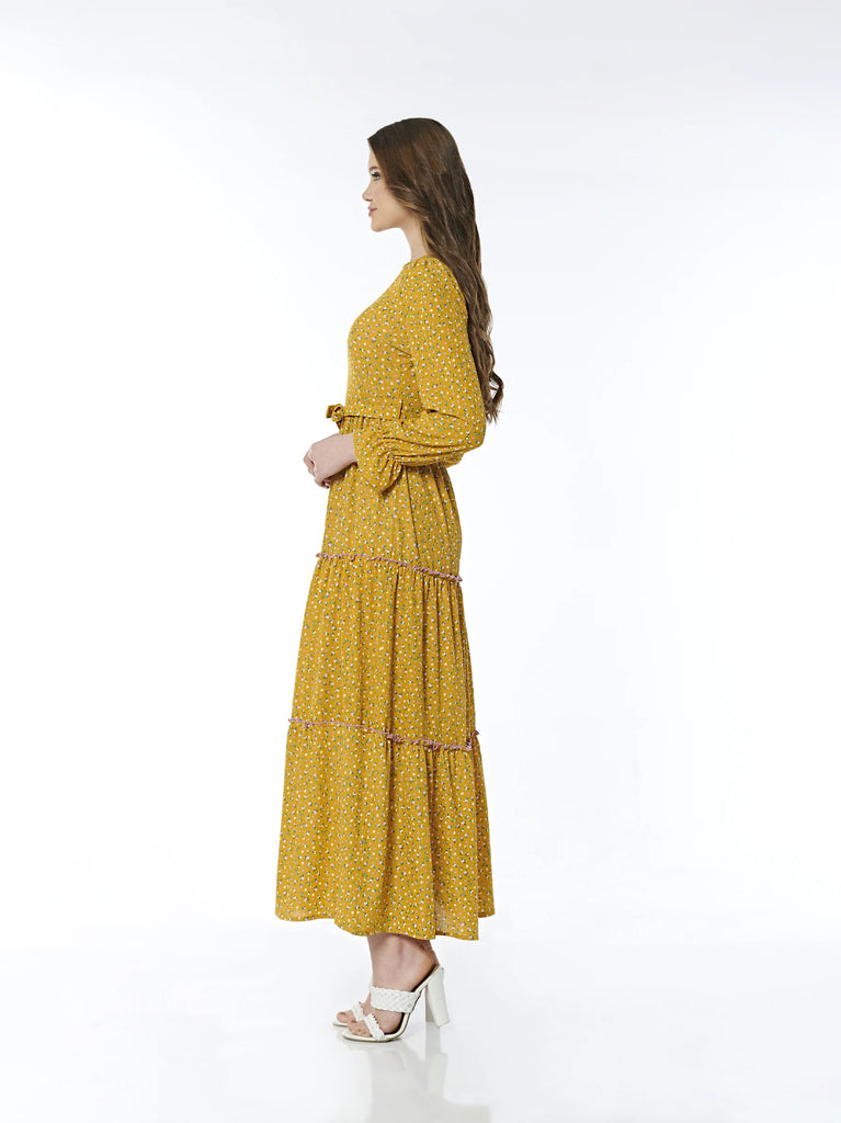 yellow maxi dress