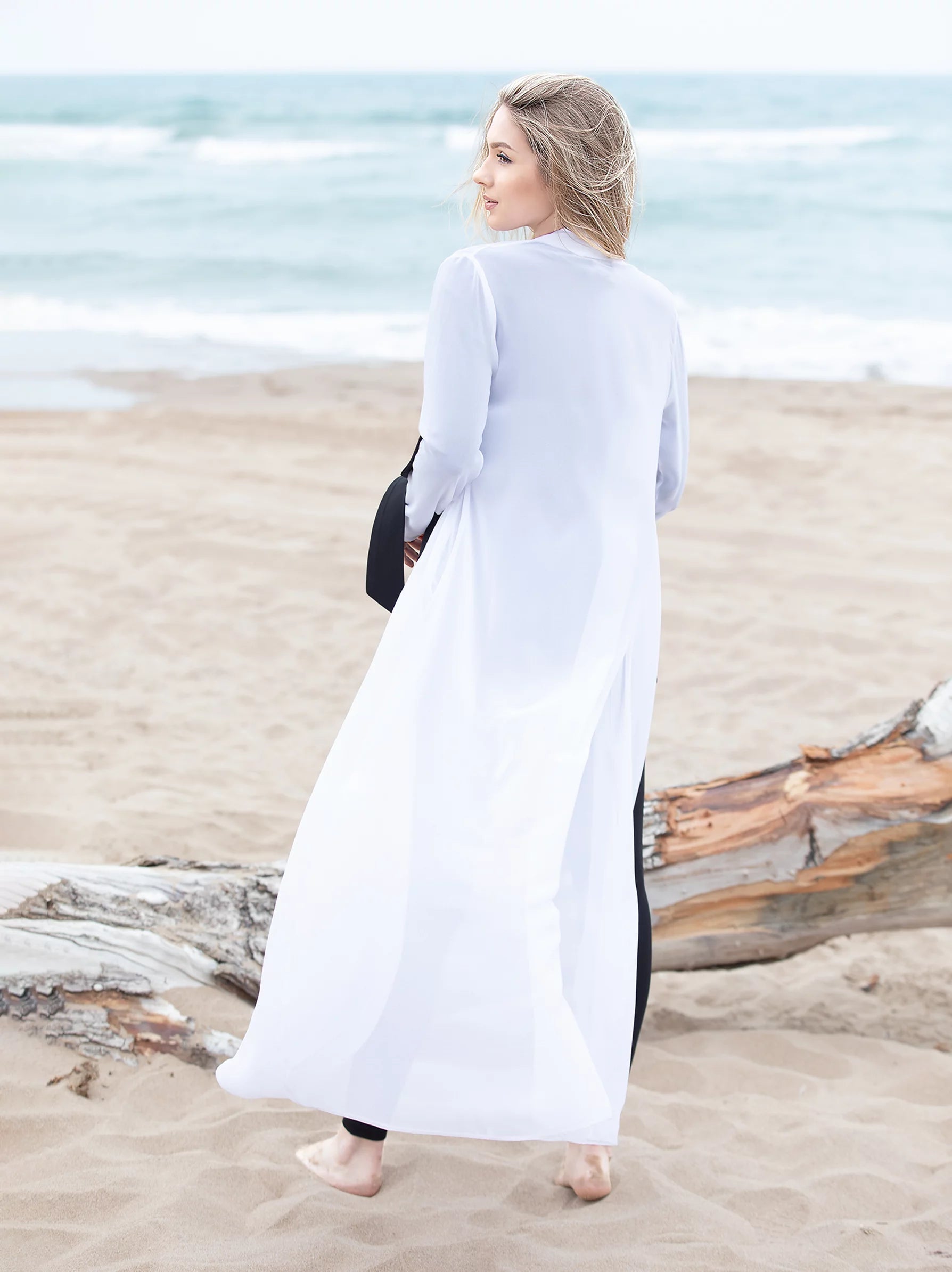 White Sheer Kimono Buy Women s White Chiffon Kimono UK Modora UK