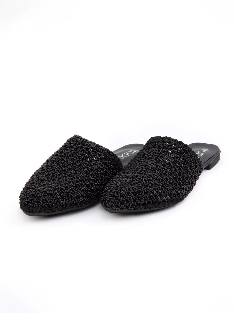 black mule slippers womens