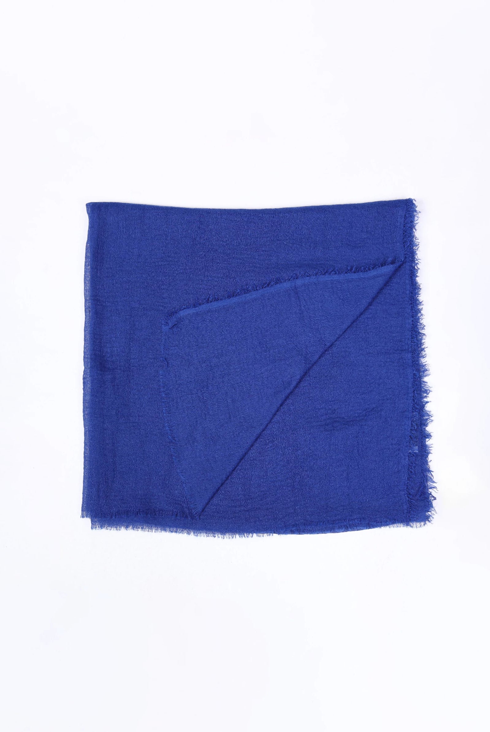Dark blue cotton crinkle scarf