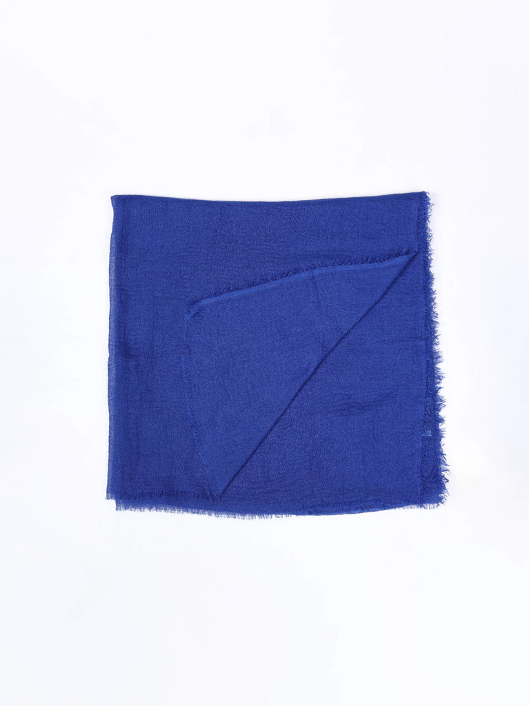 Dark blue cotton crinkle scarf