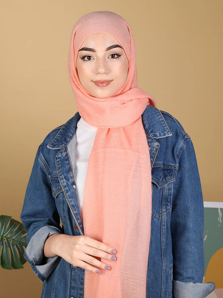 peach scarf