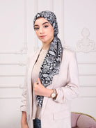 grey animal print scarf