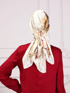 cream floral scarf