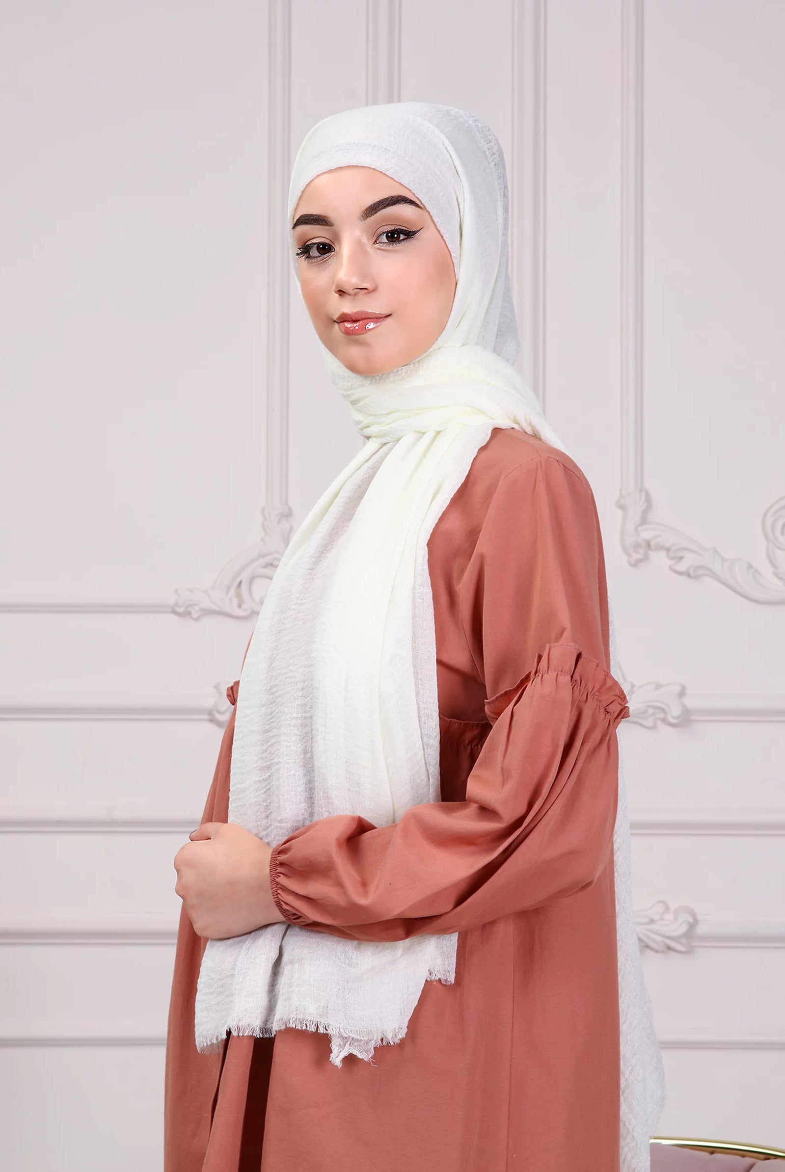 Crinkled cheap cotton hijab