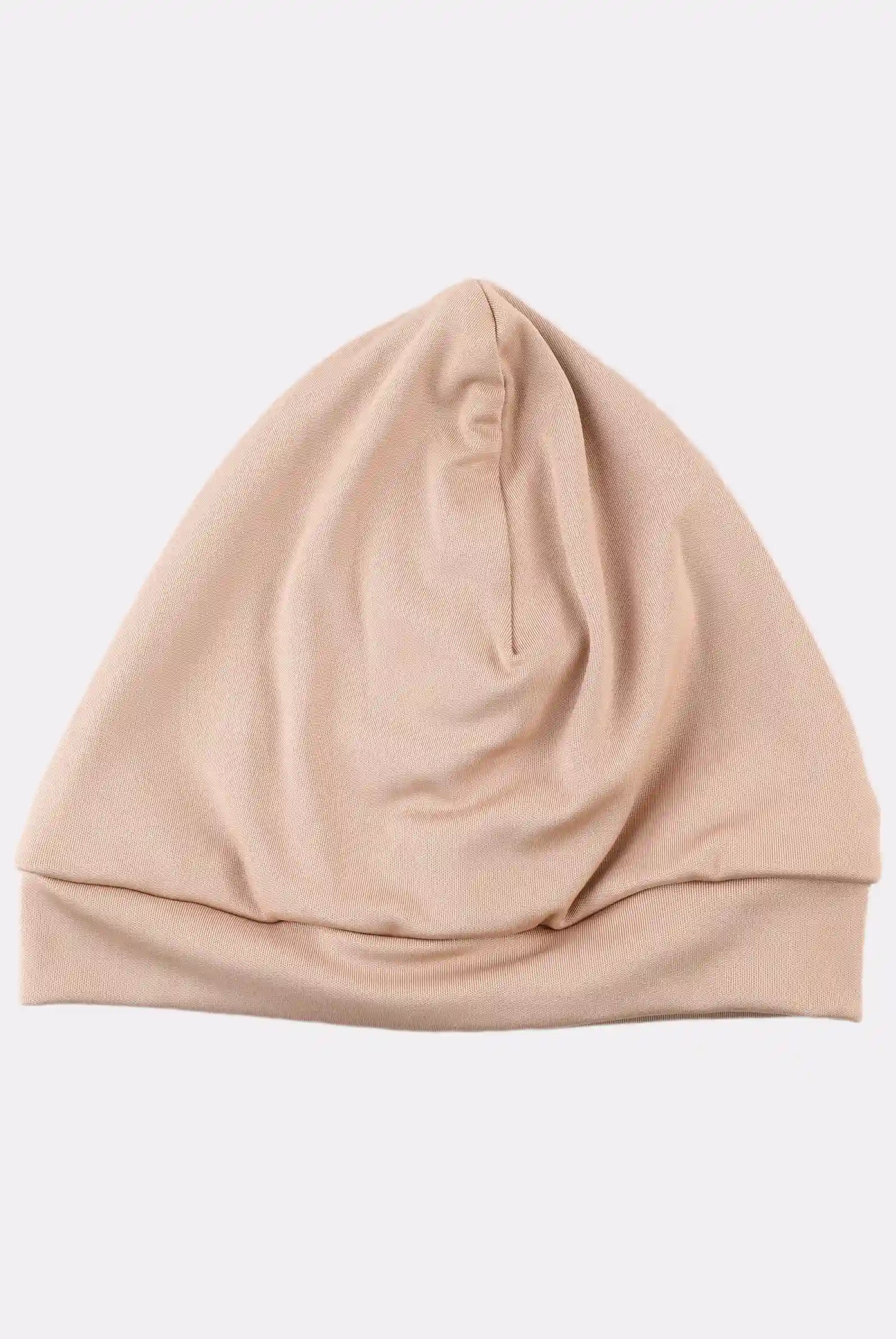 beige turban swim cap for women