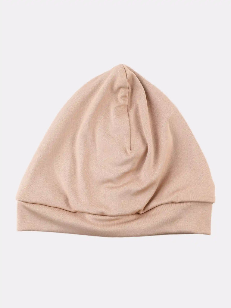 beige turban swim cap for women