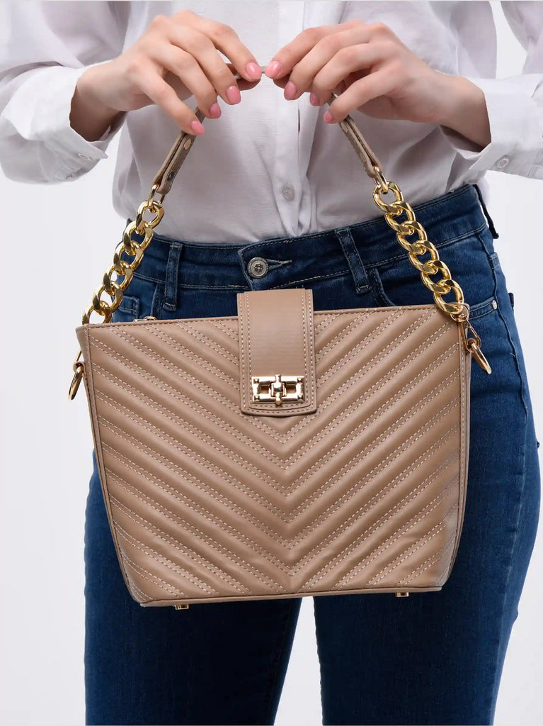 shoulder bag beige quilted bags