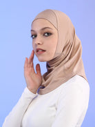 beige sports hijab