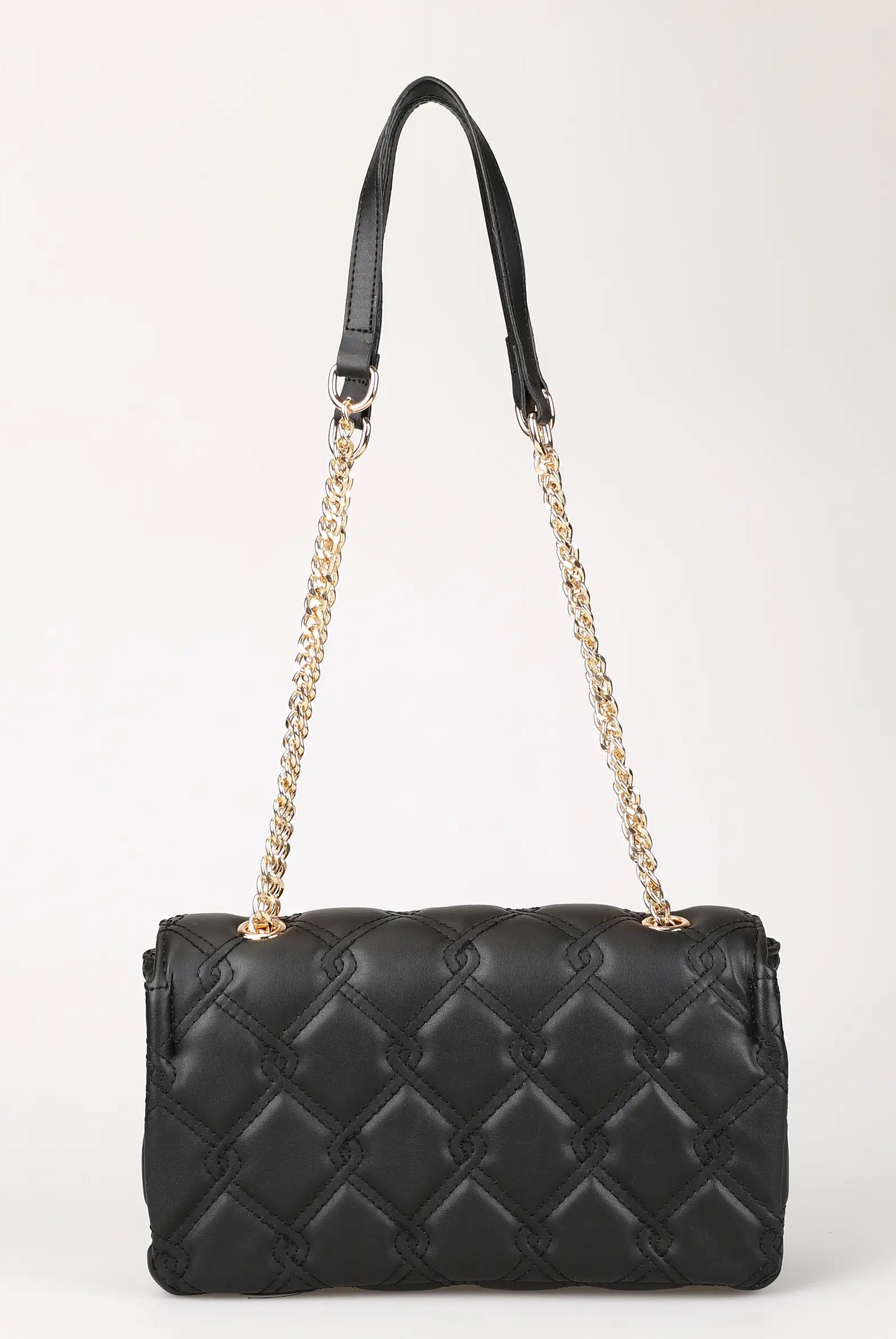 black quilted chain bag