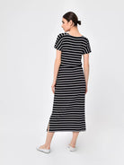 Striped Elasticated Waist Dress